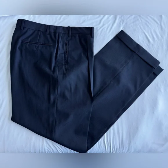 Canali 2 Piece Black Italian Suit Pure Wool